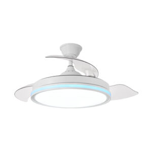 Ventilador de Techo Cacique Aspas desplegables con Luz CCT+RGB y Mando