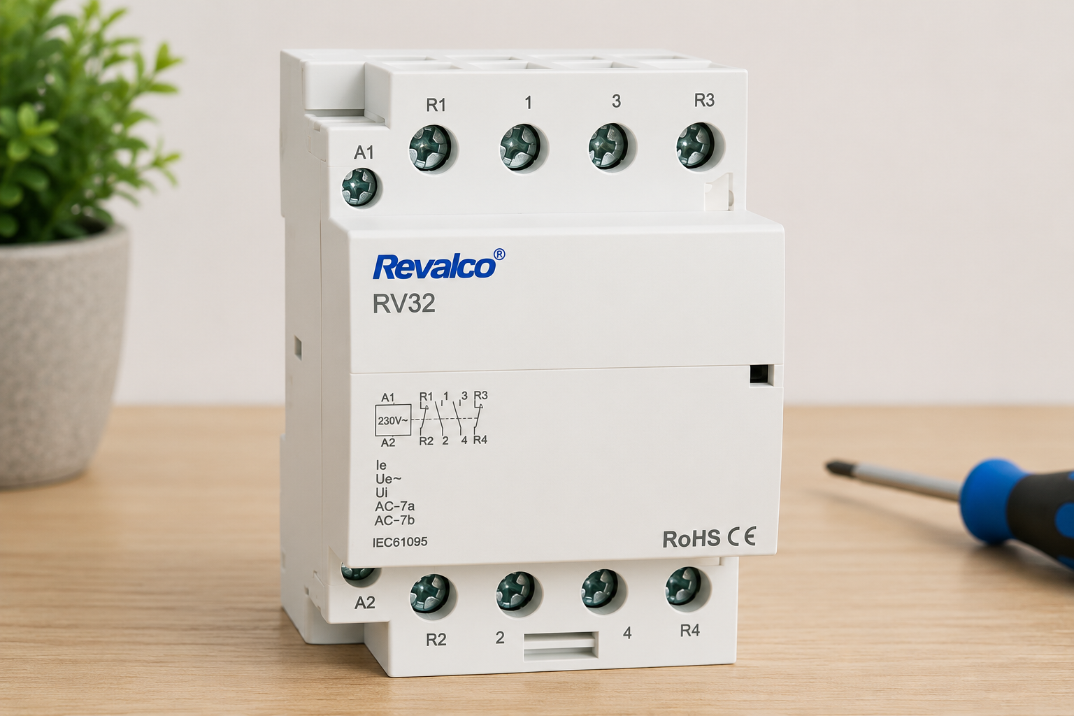 Contactor Modular RV32 4P 40A 230VAC
